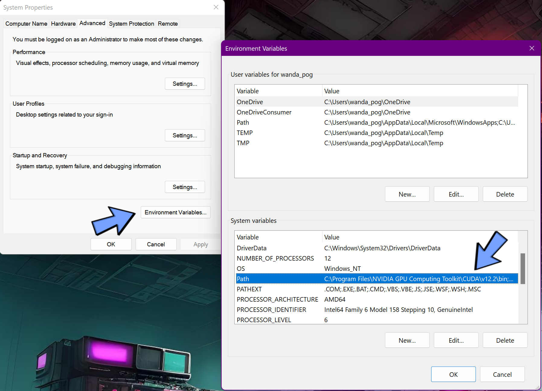 Edit the Path variable