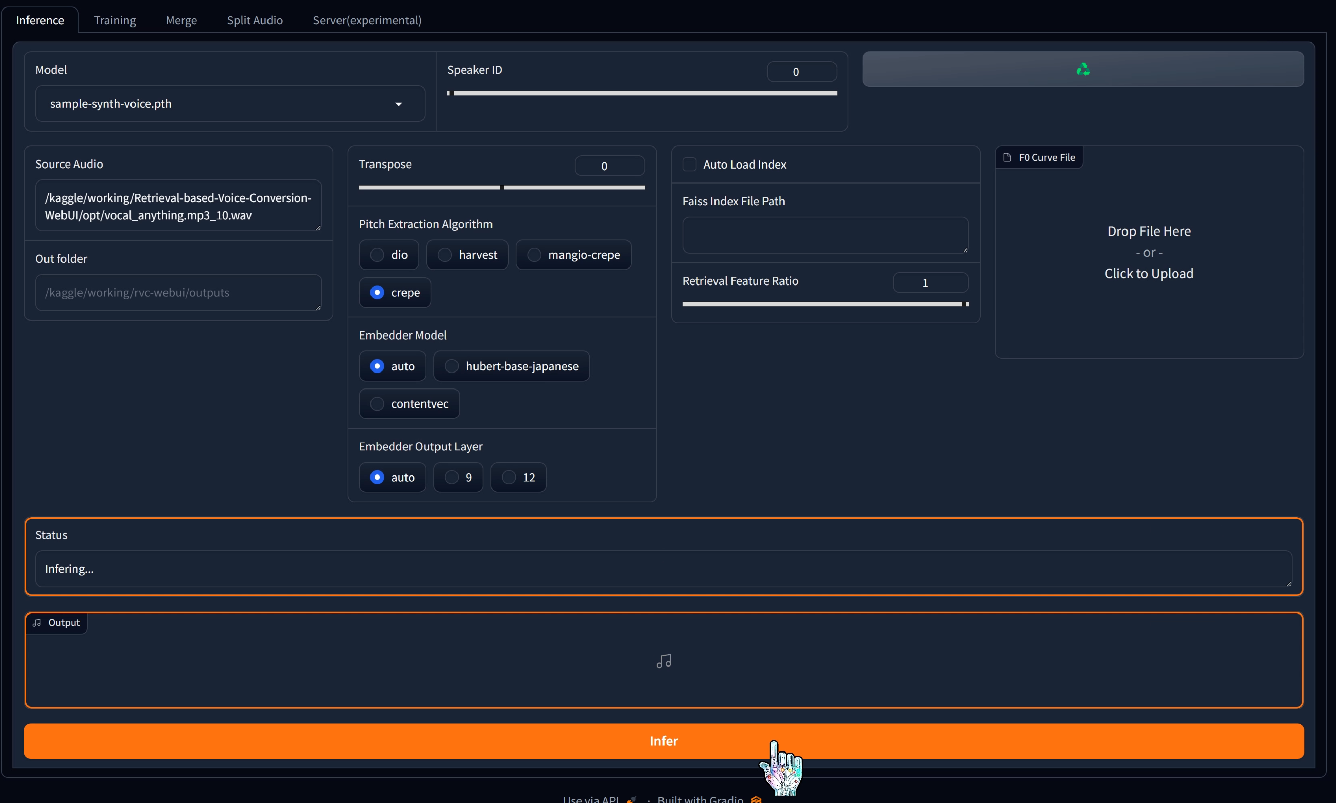 inference screen