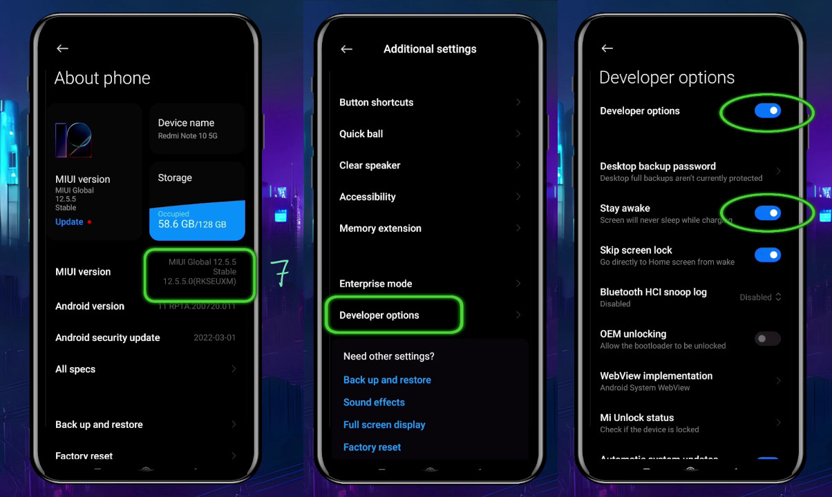 Setting up an Android phone for screen share in a livestream